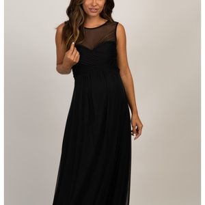 MATERNITY Evening/Bridesmaids Black Maxi Dress